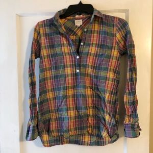 J crew pull over shirt